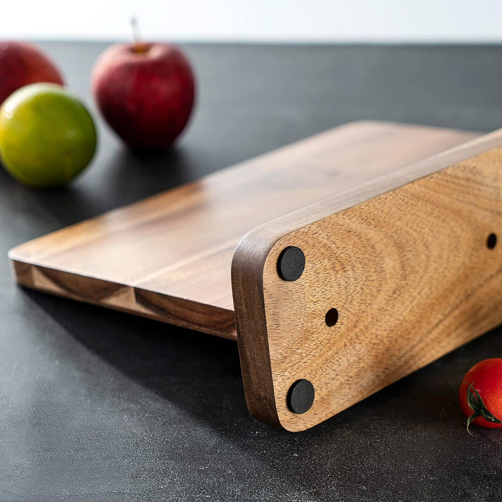 Messerblock Doppelseitiger magnetischer Messerhalter Multifunktionaler hölzerner Messerständer mit s
