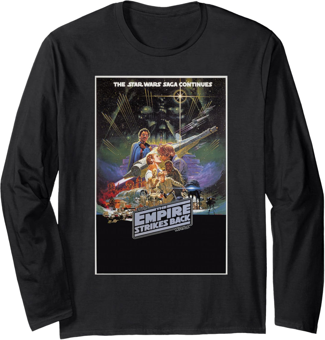 Star Wars The Empire Strikes Back Retro Movie Poster Langarmshirt