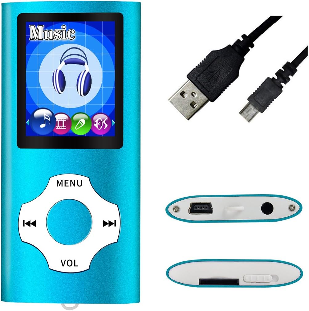 Mymahdi MP3 / MP4 beweglicher Spieler, hellblau mit 1.8 Zoll LCD-Schirm und Memory Einbauschlitz, ma