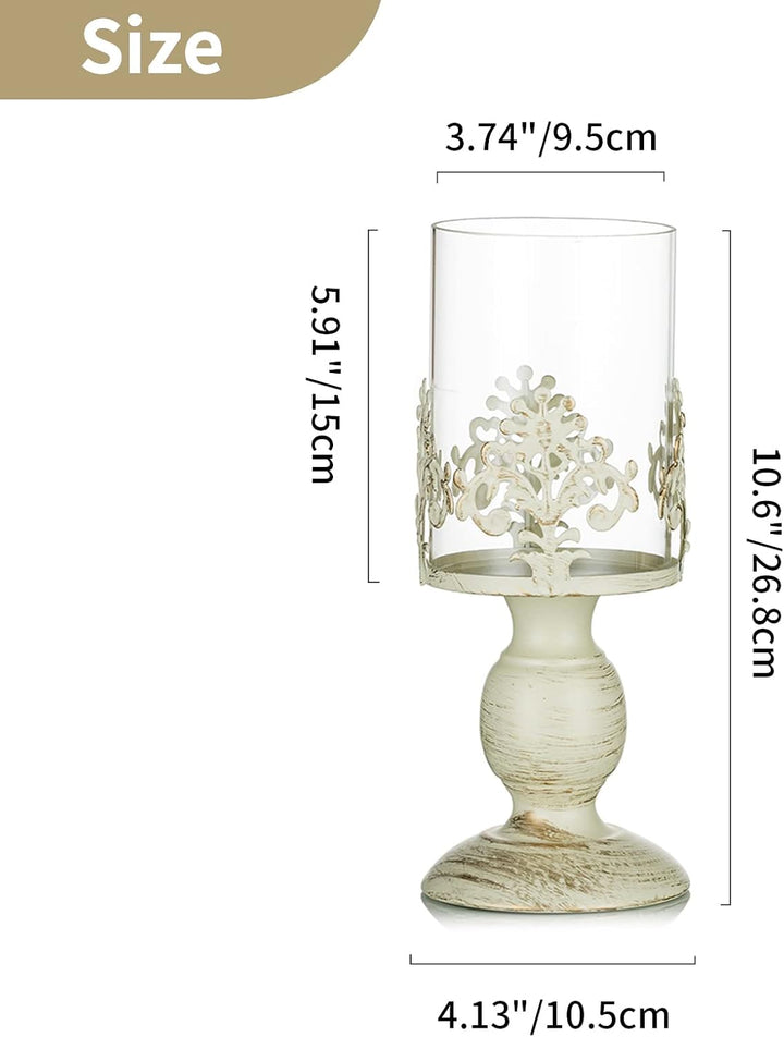 NUPTIO 2 Stücke Vintag Design Geschnitzter Kerzenständer, Paket Aktualisiert Hochzeit Party Weihnach