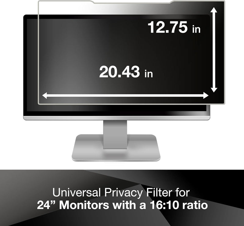3M PF24.0W Blickschutzfilter Standard für Desktops 61,0 cm Weit (entspricht 24,0" Weit) 16:10, 61,0