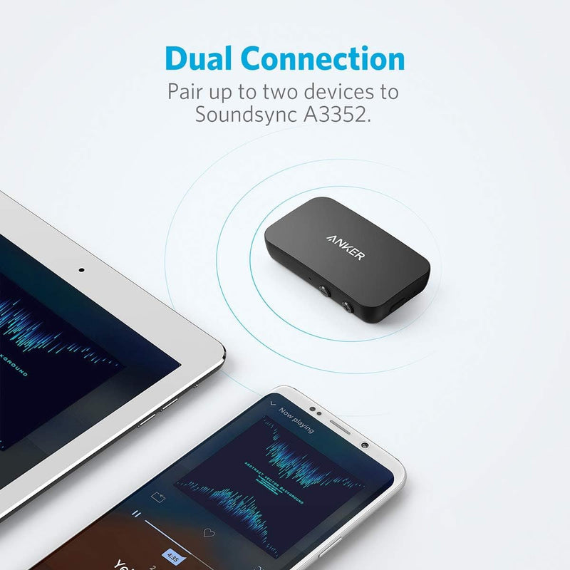 Anker Soundsync Bluetooth Empfänger für Musik mit Bluetooth 5.0, Akkulaufzeit von 12 Stunden, für Au