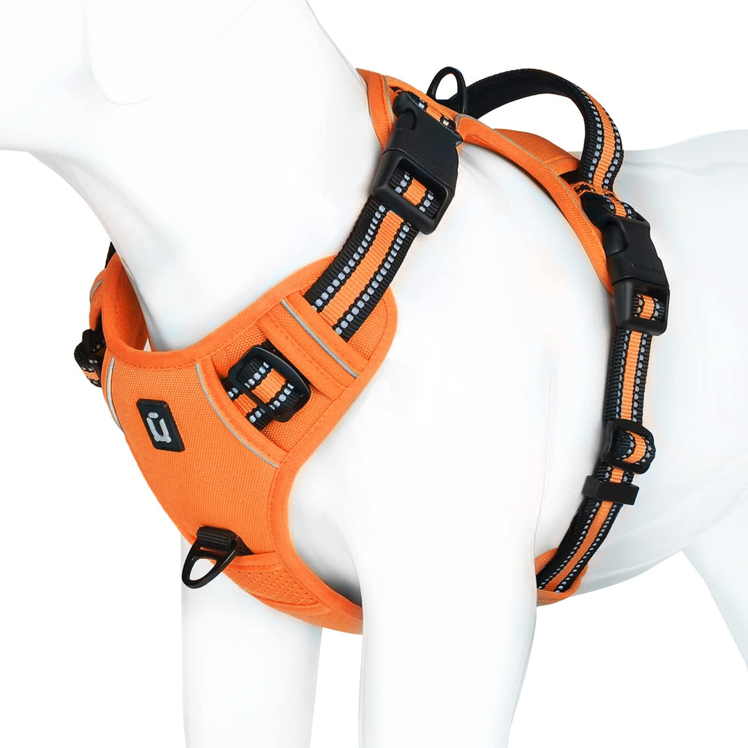 Hundegeschirr No-Pull für Kleine, Grosse und Mittelgrosse Hunde - Weich, Atmungsaktiv, Einstellbar,