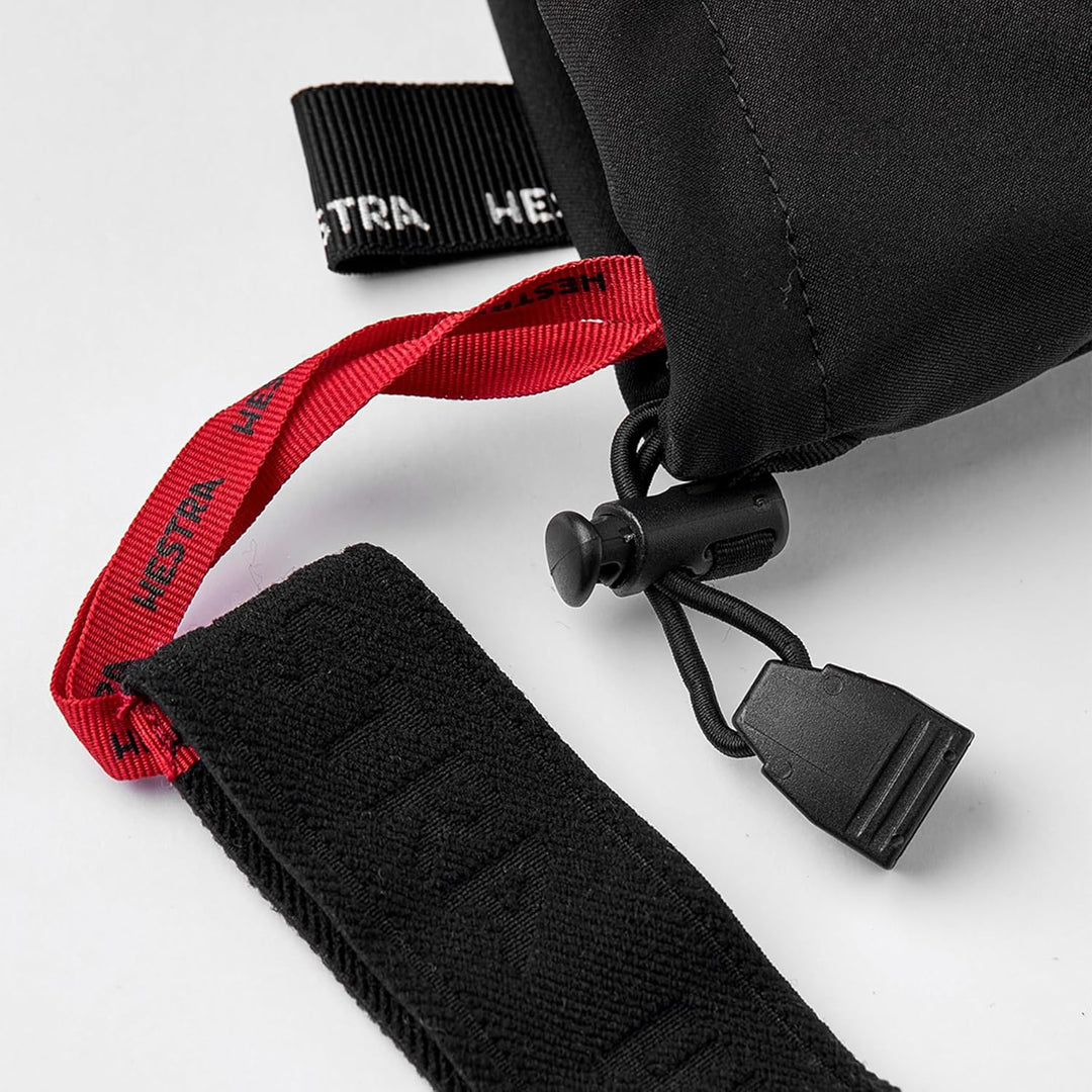 Hestra Damen Winter-Ski-Handschuhe: Herren Armee Leder Extreme Kälte Fäustlinge Schwarz/Schwarz 10,