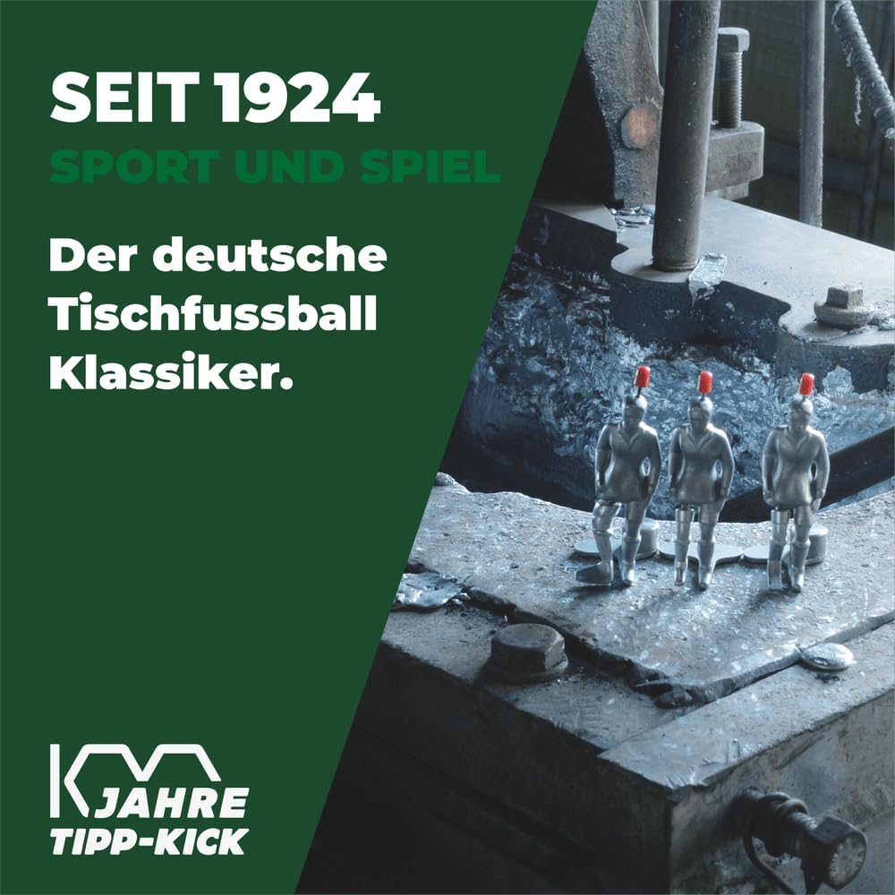 TIPP-KICK Cup 108x71 cm mit Bande – Das spielfertige Set mit 2X Spieler, 2X Torwart, 2X Netztor, 2X