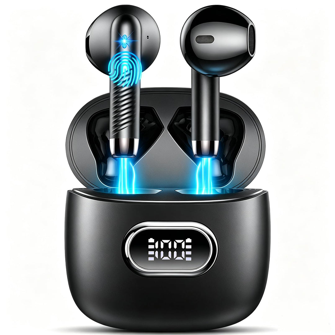 Bluetooth Kopfhörer, In Ear Kopfhörer Kabellos Bluetooth 5.4, Tiefer Bass 6D-Stereo Ear Buds, 50 Std