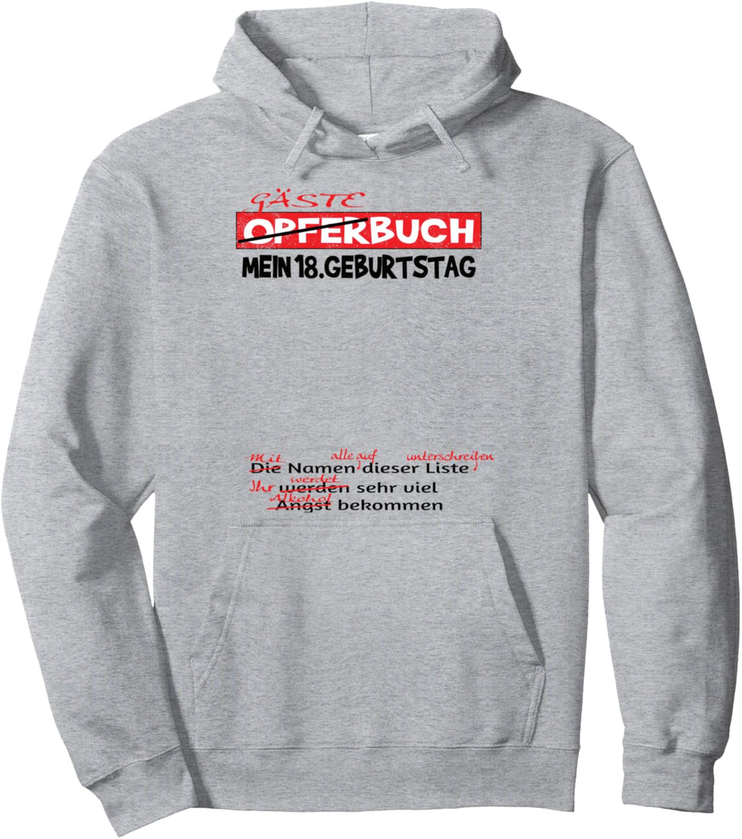 18. Geburtstag Mädchen und 18. Geburtstag Junge Gästebuch Pullover Hoodie