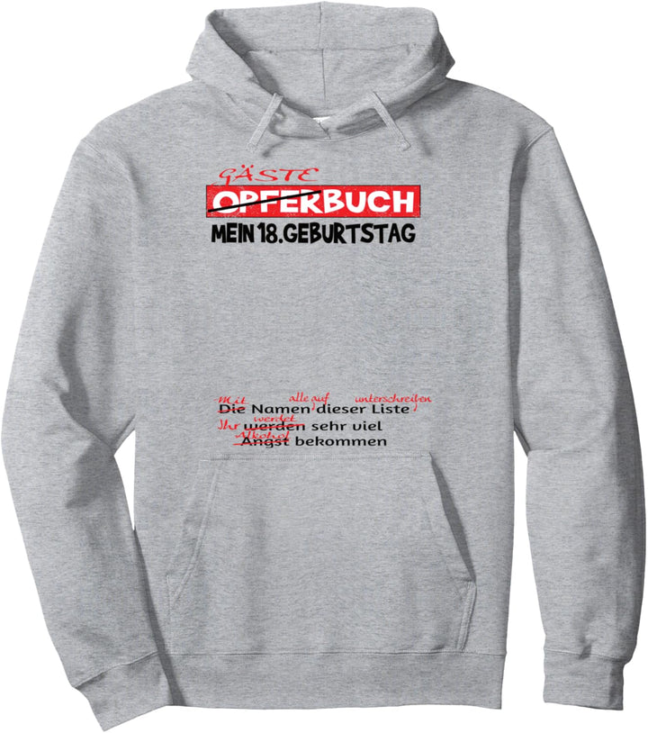 18. Geburtstag Mädchen und 18. Geburtstag Junge Gästebuch Pullover Hoodie