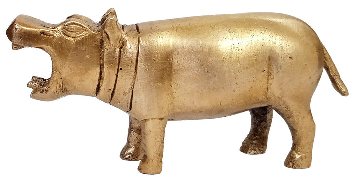 Purpledip Statuette, Nilpferd, Messing, Nilpferd, Sammlerstück, 12612