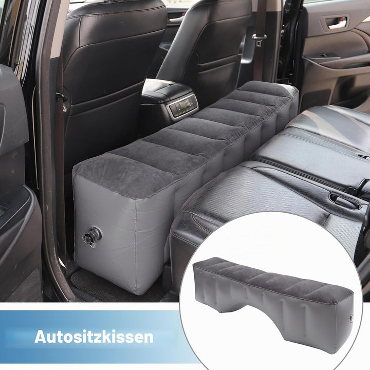 A ABSOPRO Auto-Matratze Schlafmatte für den Rücksitz Luftbett zum Schlafen Schwarz Grau