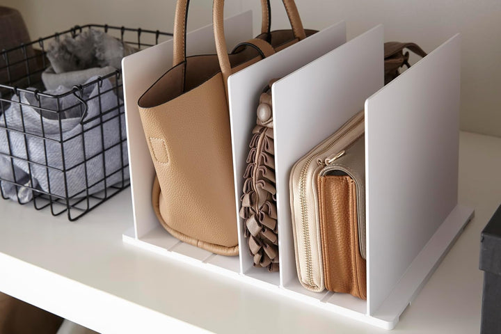 YAMAZAKI 4956 SMART Taschen-Organizer (2er-Set), weiss, ABS-Harz, minimalistisch, 31.8 x 24 x 21 cm,