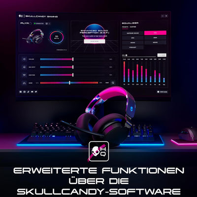 Skullcandy SLYR Pro Kabelgebundenes Multi-Platform Over-Ear Gaming Headset für Xbox, PlayStation und