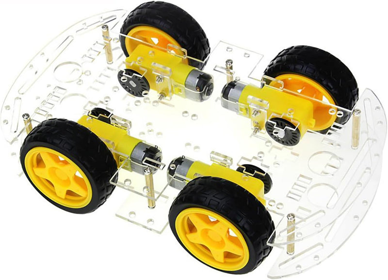 Smart Car Robot, 4WD Smart Robot Car Chassis Kit Einfache Mechanische Struktur 4 Verzögerungs-Gleich