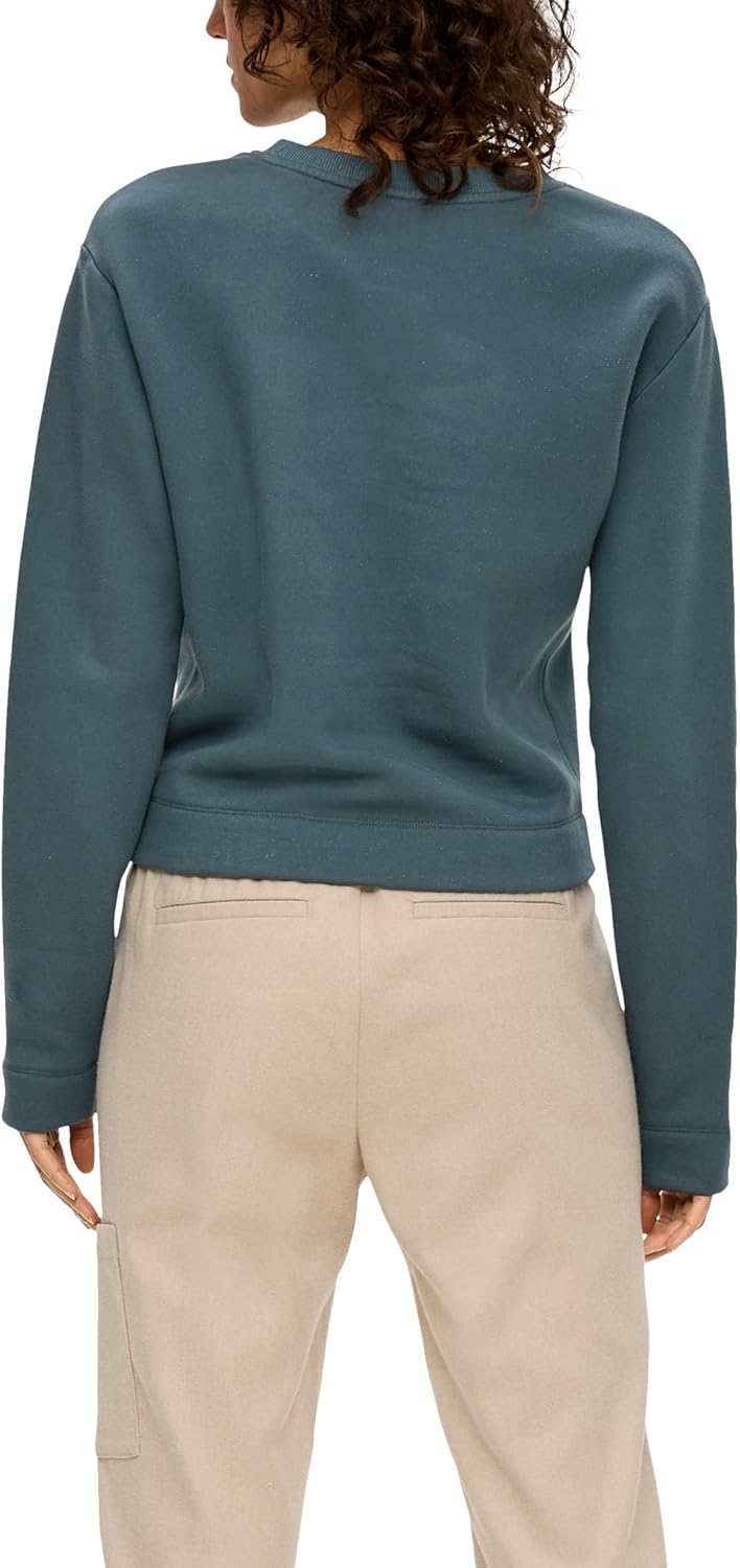 s.Oliver Sweatshirt mit Logo-Print, 36 Gr&#xFC;n