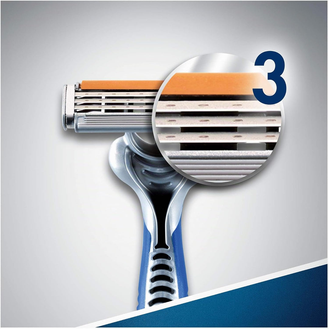 Gillette Sensor3 Rasierklingen mit verbesserten Gleitstreifen für eine glatte und komfortable Rasur,