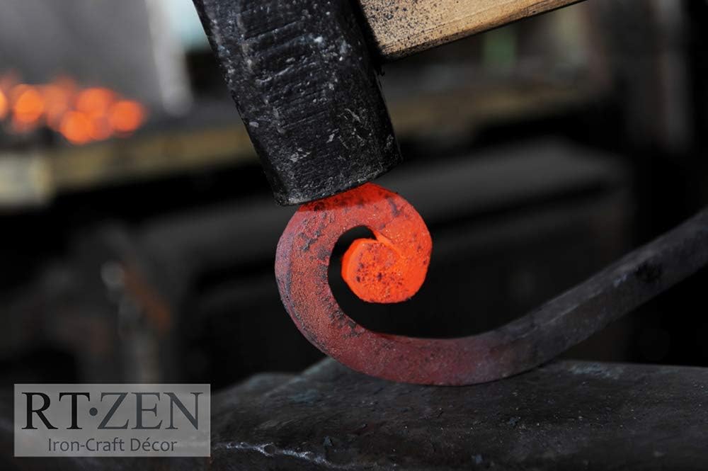 RTZEN Rustikaler moderner Handtuchhalter aus Schmiedeeisen | Dekorativer 30,5 cm grosser für Küche,