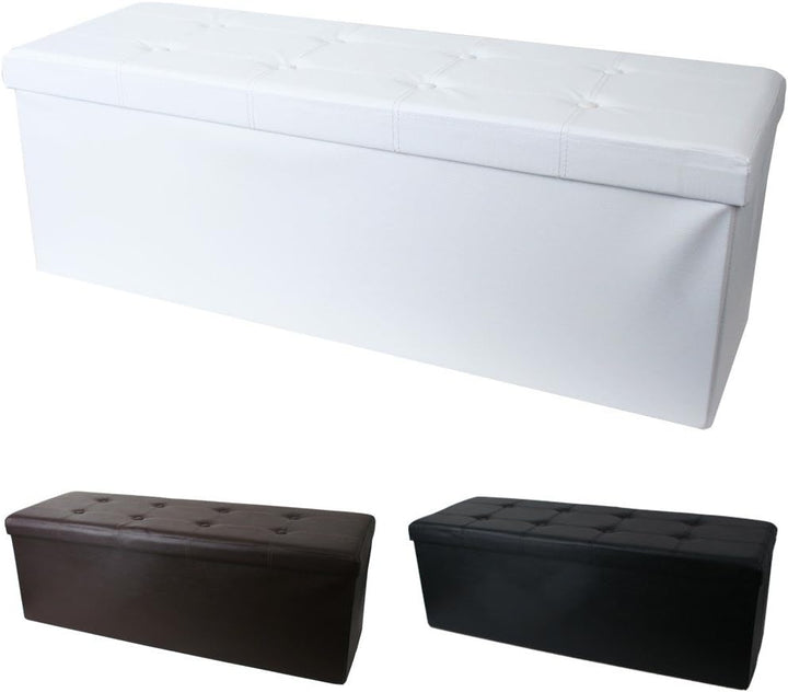 teprovo Sitzwürfel Sitzhocker Sitzbank Sitztruhe Truhe Aufbewahrungsbox faltbar, Grösse:110x38x38;Fa
