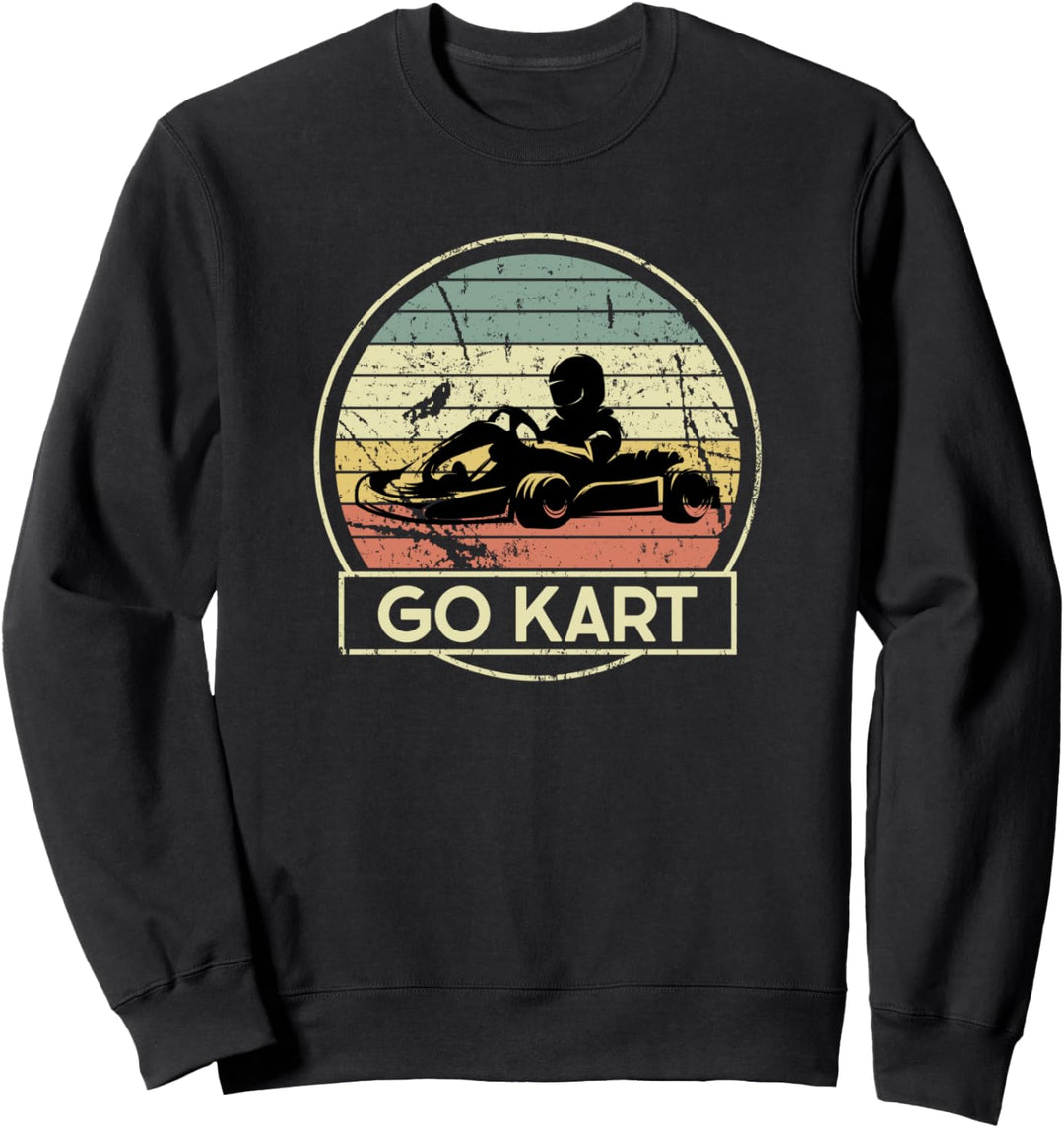 Go Kart Rennfahrer Gokart Motorsport Kart Fahrer Motor Achse Sweatshirt