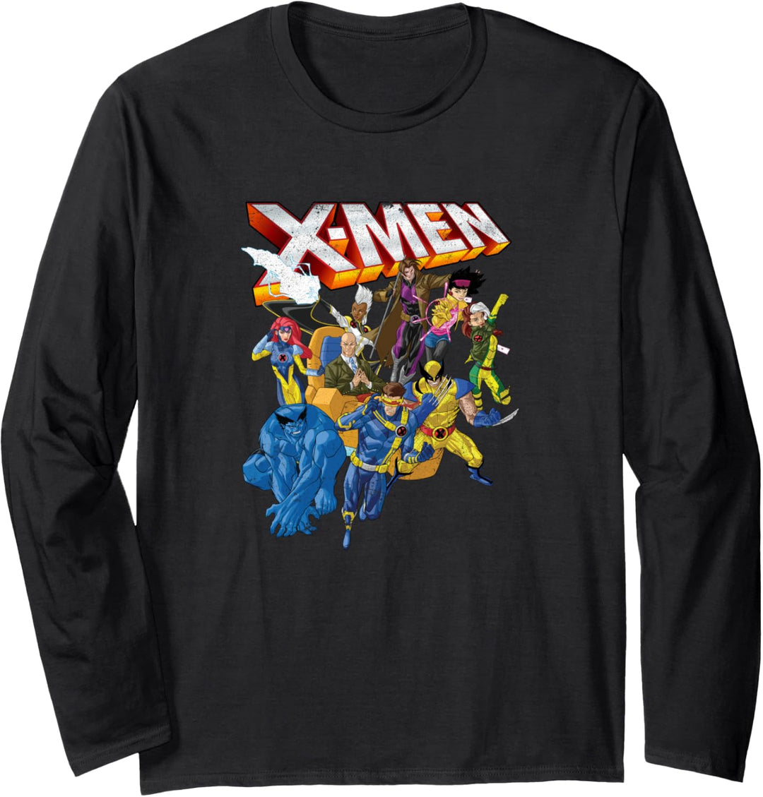 Marvel X-Men Vintage Group Shot Logo Langarmshirt