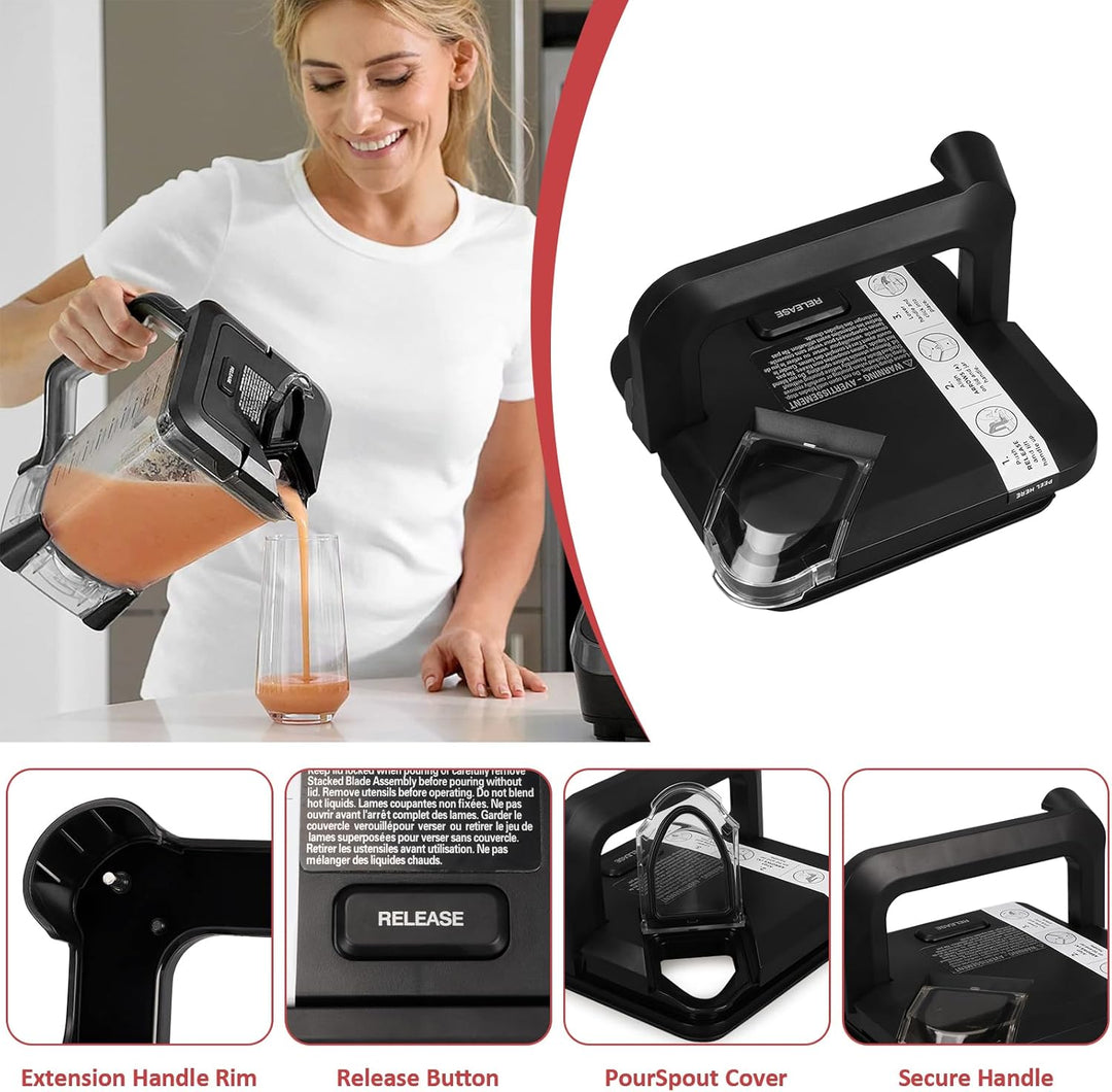 2041.2 g Deckel quadratische Abdeckung Ersatz für Ninja Blender Deckel Ersatz für Ninja Blende Profe