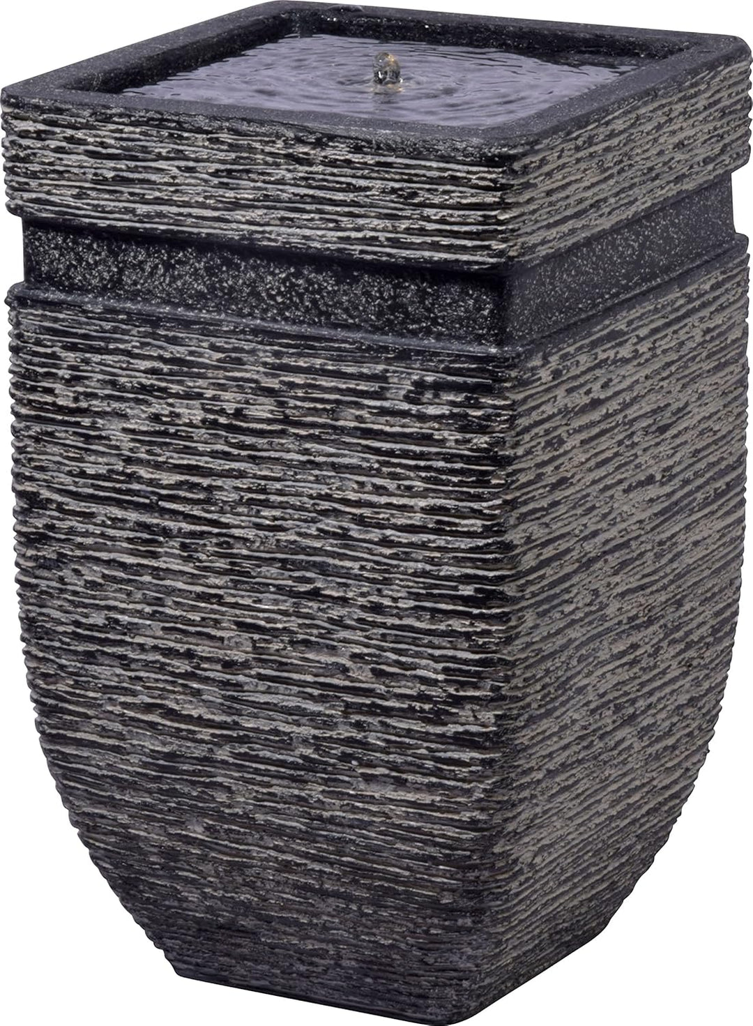 dobar® 96101e Solarbrunnen Hera | Gartenbrunnen mit LED Beleuchtung | Terrassenbrunnen aus Polyresin