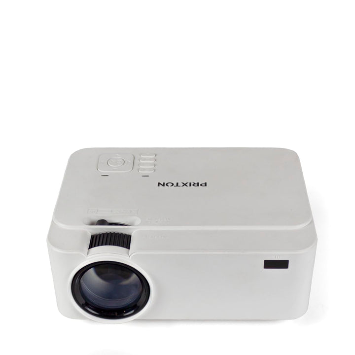 PRIXTON - Tragbarer Mini-Projektor für Heimkino mit 2.800 Lumen, 2 Lautsprechern und Fernbedienung,