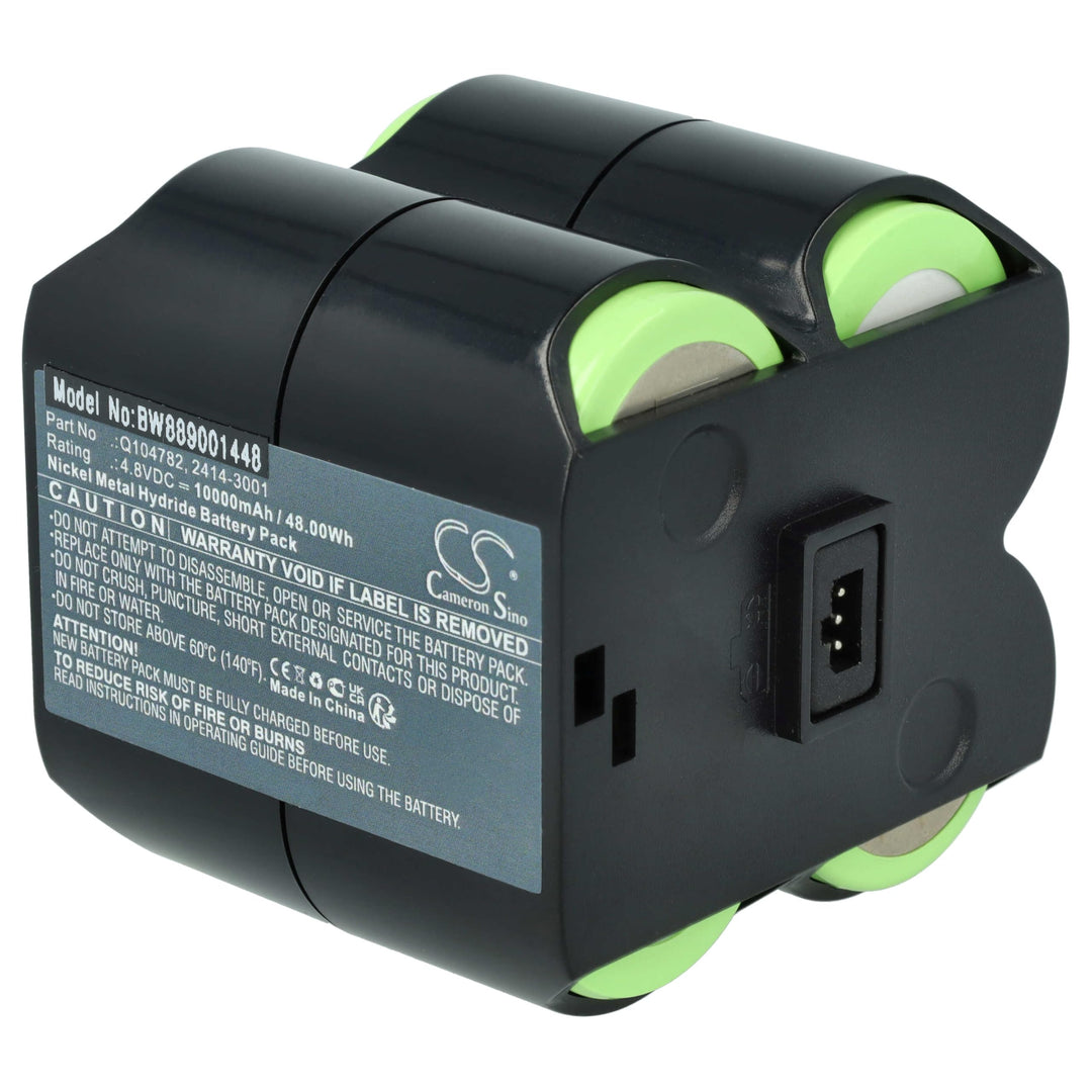 vhbw Akku Ersatz für Spectra Precision 2414-3001, Q104782 für Messgerät (10000 mAh, 4,8 V, NiMH)