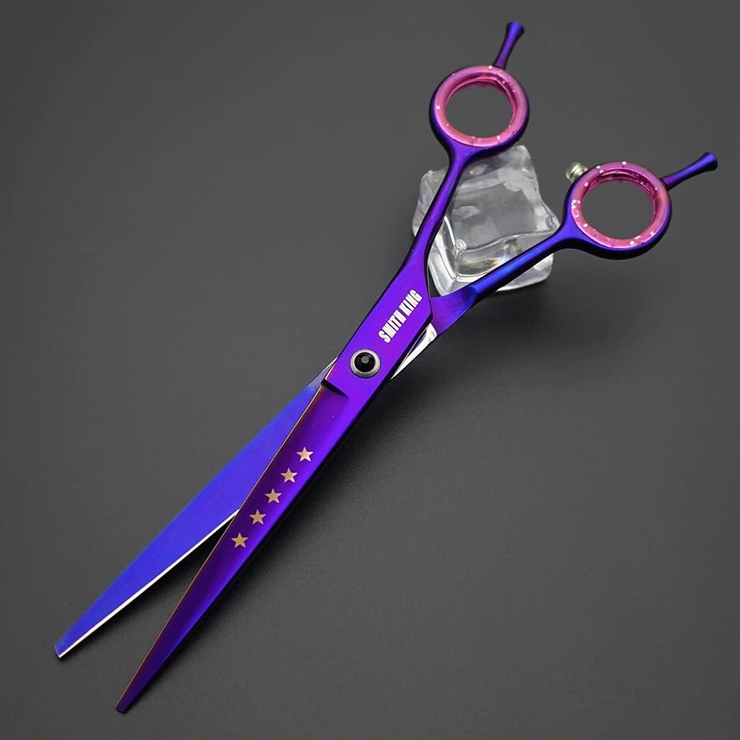 7,0 Zoll Professional Dog Grooming Scissors Set Gerade & Ausdünnen & Gebogen & Chunker & Kamm 5 Stüc