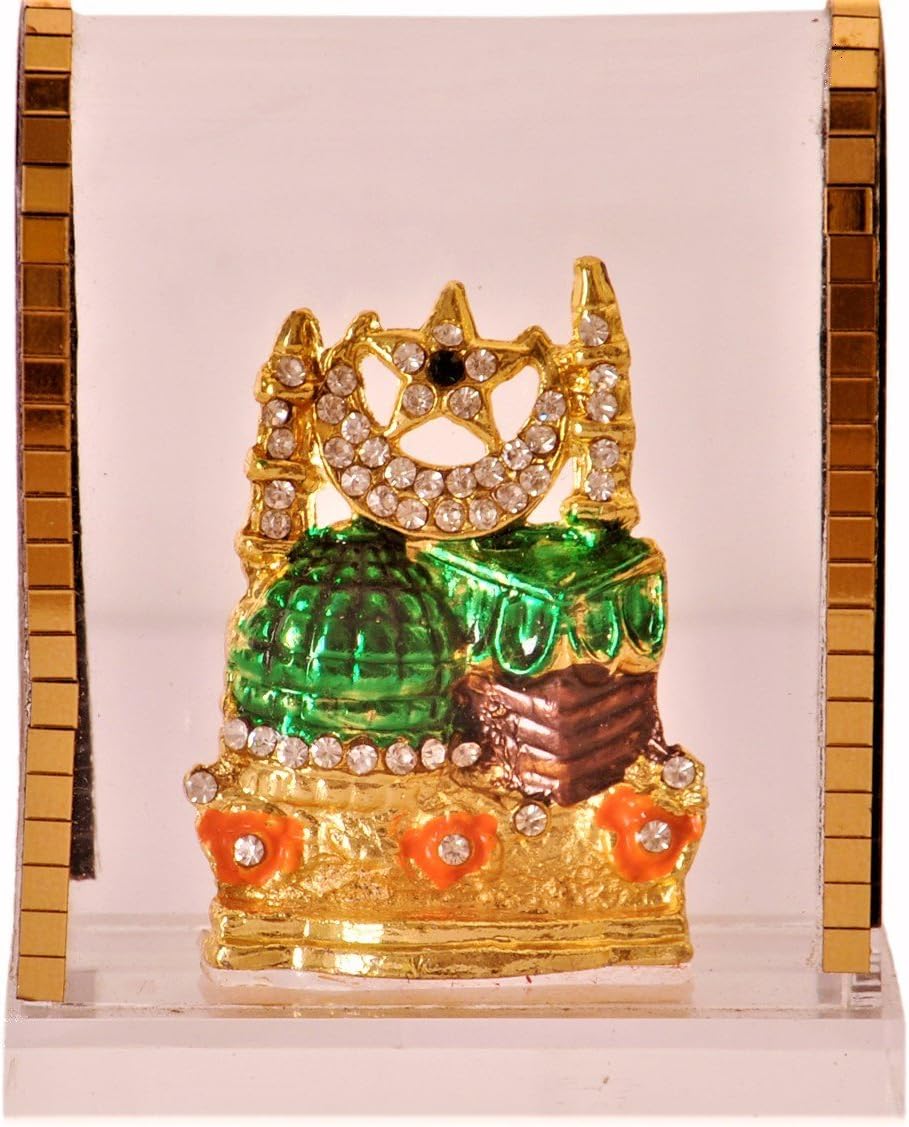 Purpledip Mecca Madina Showpiece for Home, Office or Car Dashboard (11382)