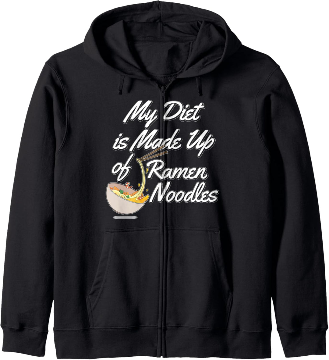 Meine Diät Besteht aus Ramen Nudeln Lustige Student Kapuzenjacke