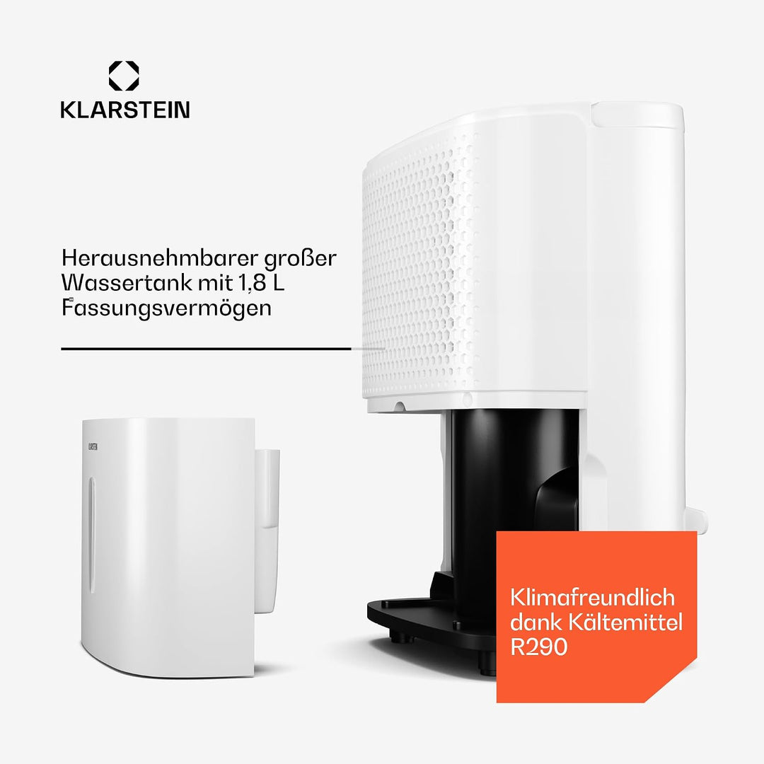 Klarstein DryFy 10L Luftentfeuchter - 240W, 10L/Tag, 1.8L Tank, 42dB Leise, Automatische Entfeuchtun
