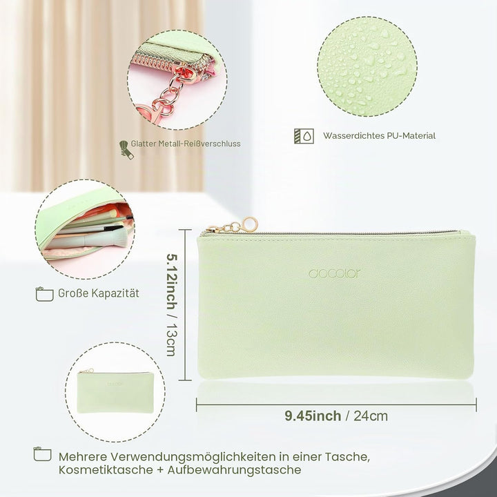 Docolor Pinselset Makeup 39 Stück Mit Tasche, Schwamm und Aufbewahrungstasche, Blender Schwamm & Pin