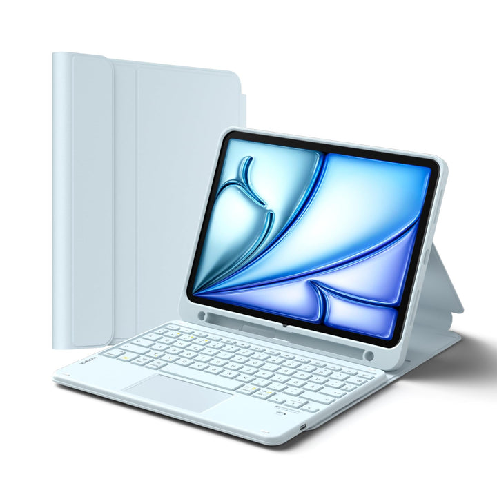 Inateck Hülle mit Tastatur iPad A16/10. Gen, 3 Bluetooth-Kanäle | Kompatibel mit iPad Air 11" M4/M3/