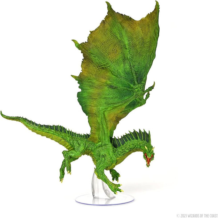 WizKids D&amp;D Icons of The Realms: Adult Green Dragon Figur | DnD Miniaturen Grün für Erwachsene, Grün