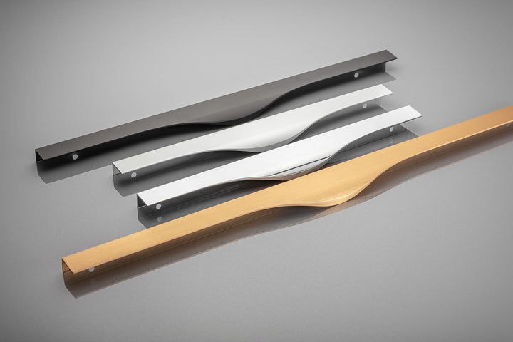GTV – Möbelgriff PICADO, Aluminium Kantenprofilgriff, moderner Möbelbeschlag, minimalistischer Griff