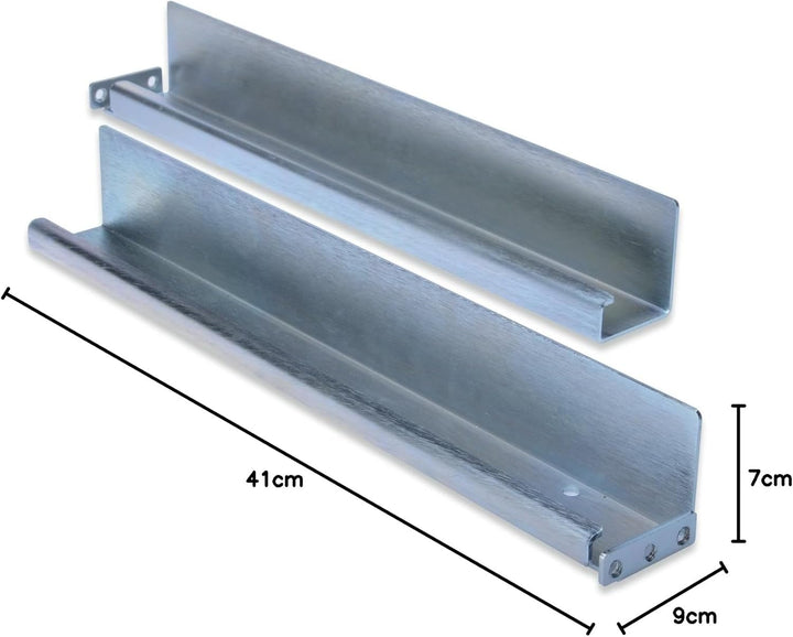 DIGITUS 1HE Gleitschienen für 19" Netzwerkschränke, Variabele Tiefe von 35 bis 60 cm, L-Profil, 2mm