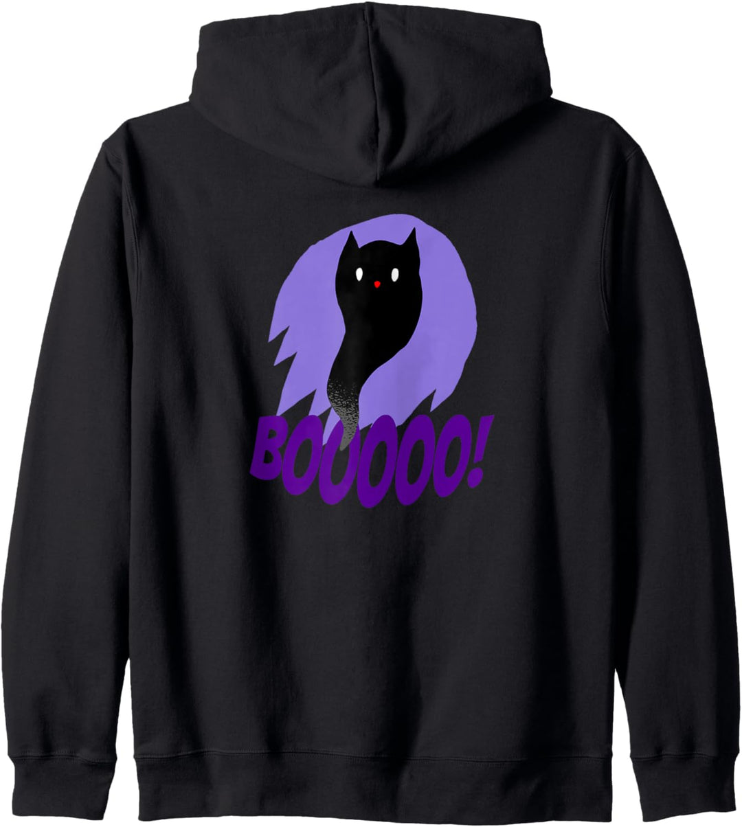 BOOOOO Halloween Geist Gespenst Katze Cat Lila Halloween Kapuzenjacke
