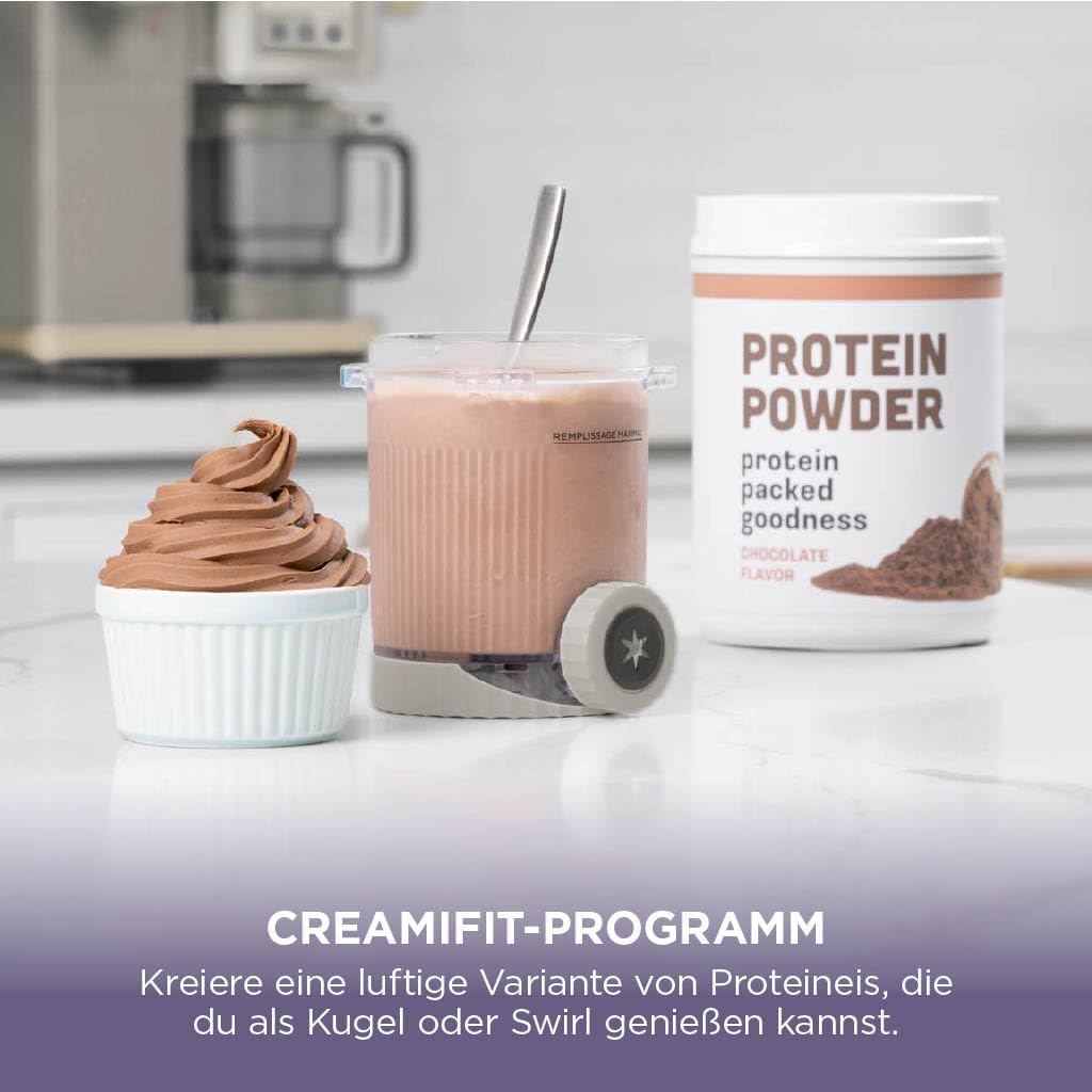 Ninja CREAMi Scoop & Swirl Eismaschine mit 2 Behältern, 13 Funktionen, für Eiscreme, Softeis, Gelato