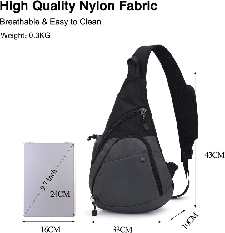 FANDARE Brusttasche Ultraleicht Beiläufig Sling Daypacks Herren Damen Schultertasche Umhängetasche f