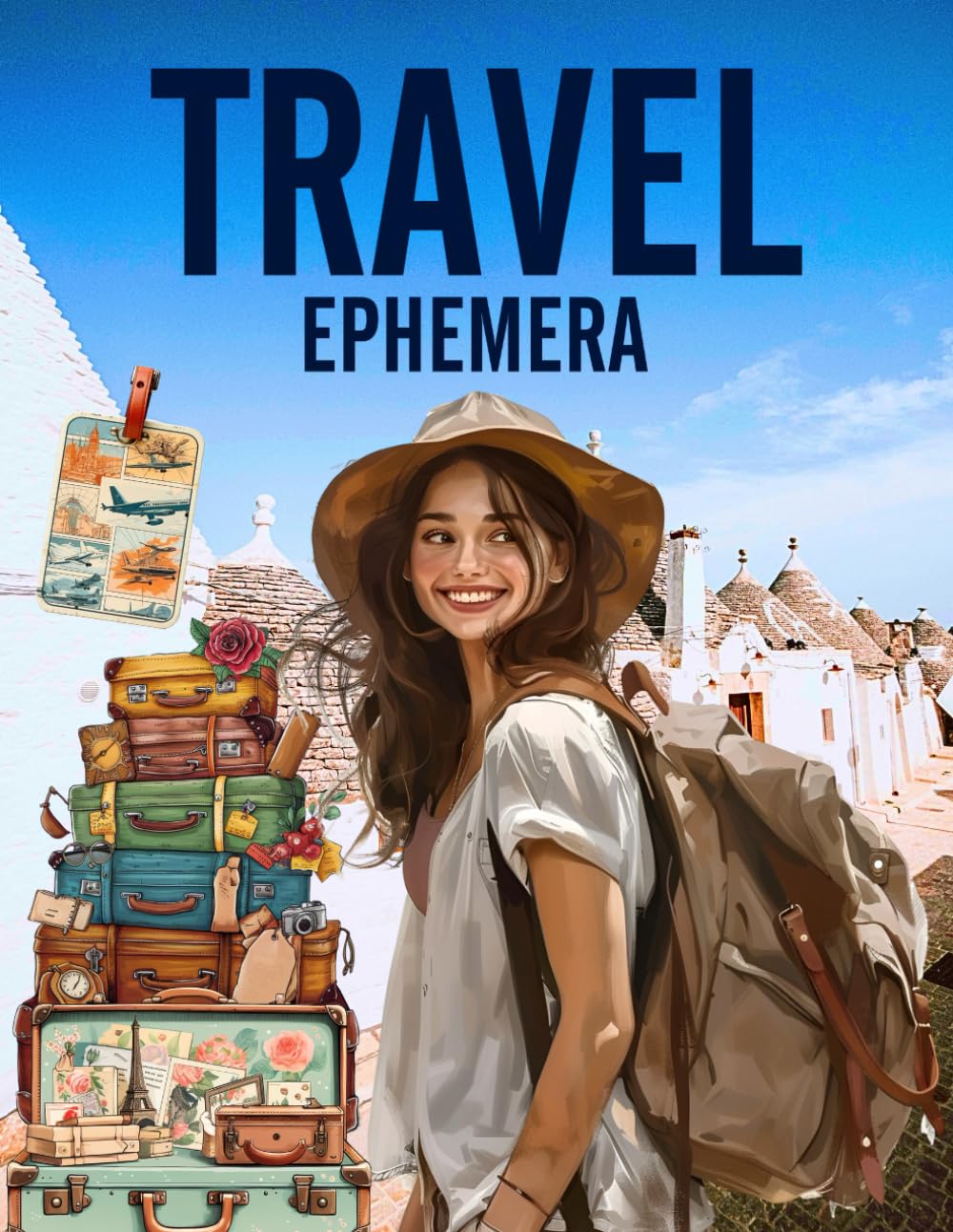 Travel Ephemera Book: High Quality Images Of People and Foods, For Paper Crafts, Mixed Media, Scrapb