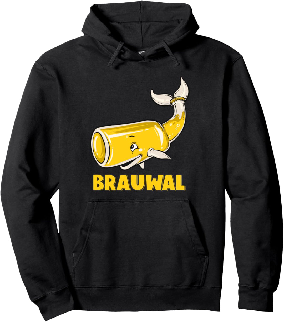 Lustiges Brauwal Wortspiel Wal Bier Saufen Geschenk Pullover Hoodie
