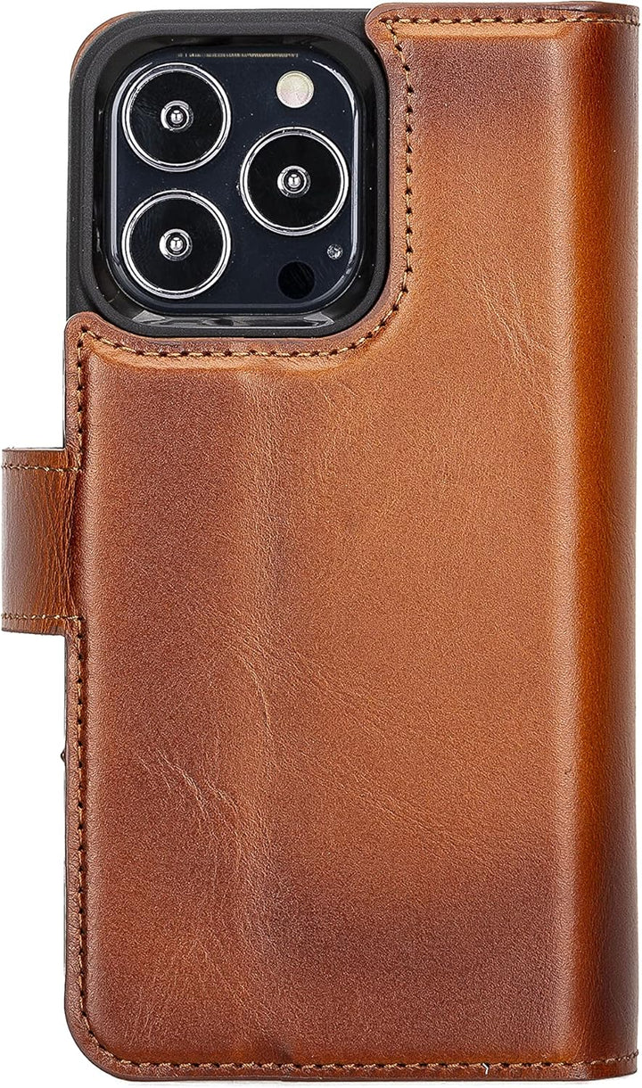 Solo Pelle Lederhülle kompatibel für iPhone 13 Pro in 6.1 Zoll abnehmbare Hülle (2in1) Harvard Doubl