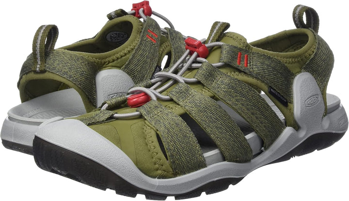KEEN Herren CNX 2 Sandalen 42 EU Olive Drab Red Carpet, 42 EU Olive Drab Red Carpet