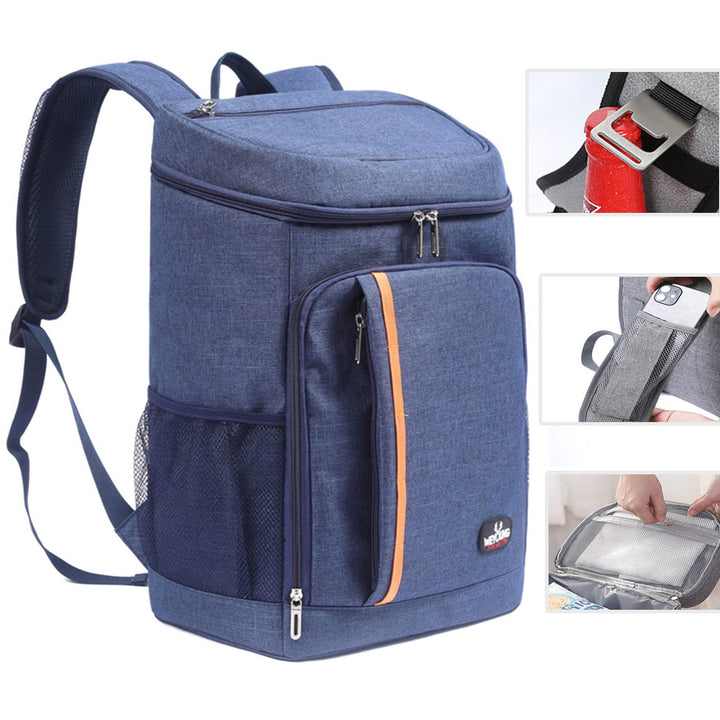 QINGLOU 25L Kühlrucksack Thermo Rucksack Picknickrucksack Kühltasche Gross Isoliert Cooler Bag Männe