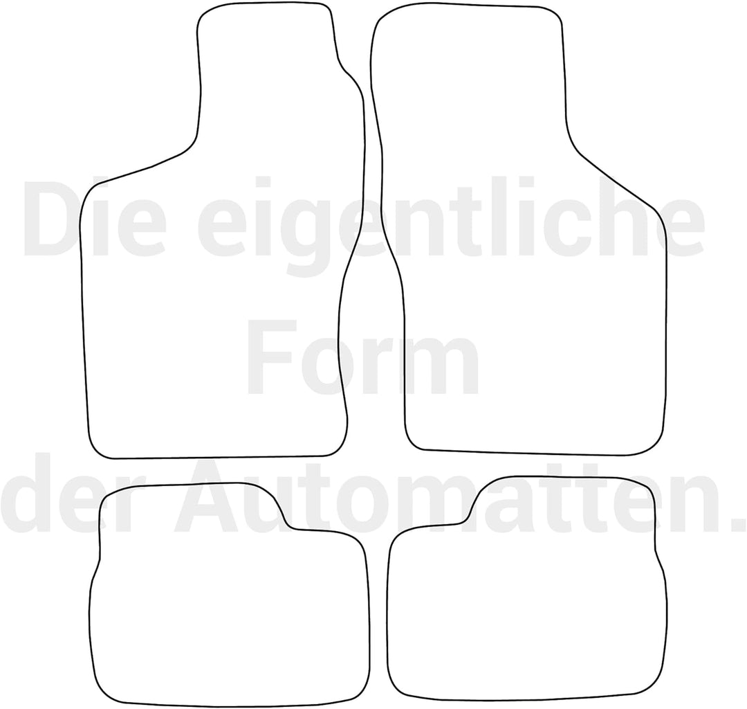 moto-MOLTICO Fussmatten Auto Velours Autoteppiche Schwarz Automatten Set 4-teilig passend für Opel C