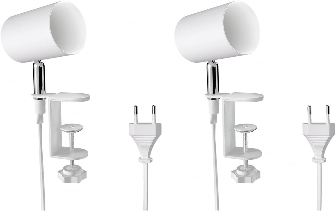 ledscom.de Klemmlampe WAIKA, Schalter, weiss matt, 1x GU10 max. 15W, 2 Stk. 2 Stück (1er Pack) Waika