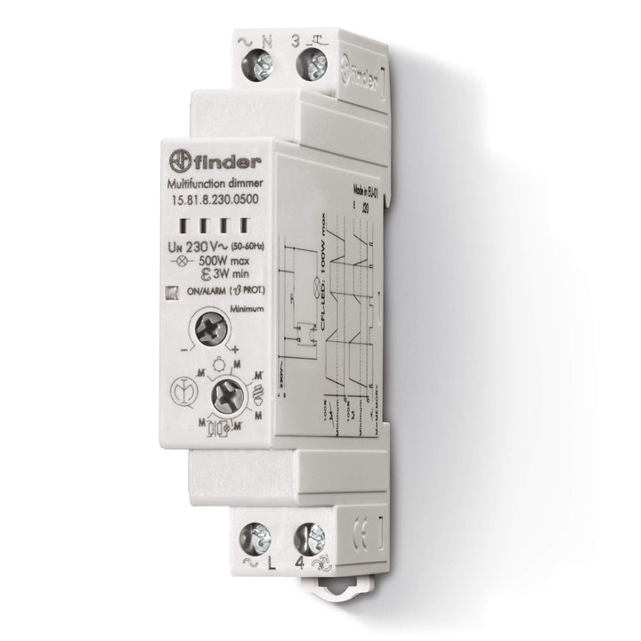 Finder 158182300500PAS Dimmer, modular, Schienenmontage, 35 mm, 500 W, 230 VAC