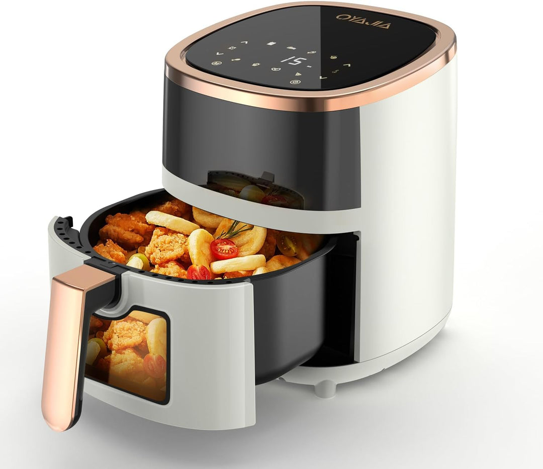 5L Heissluftfritteuse mit Sichtfenster, Fritteuse ohne Öl, Digitales Bedienfeld, 8 Automatikprogramm