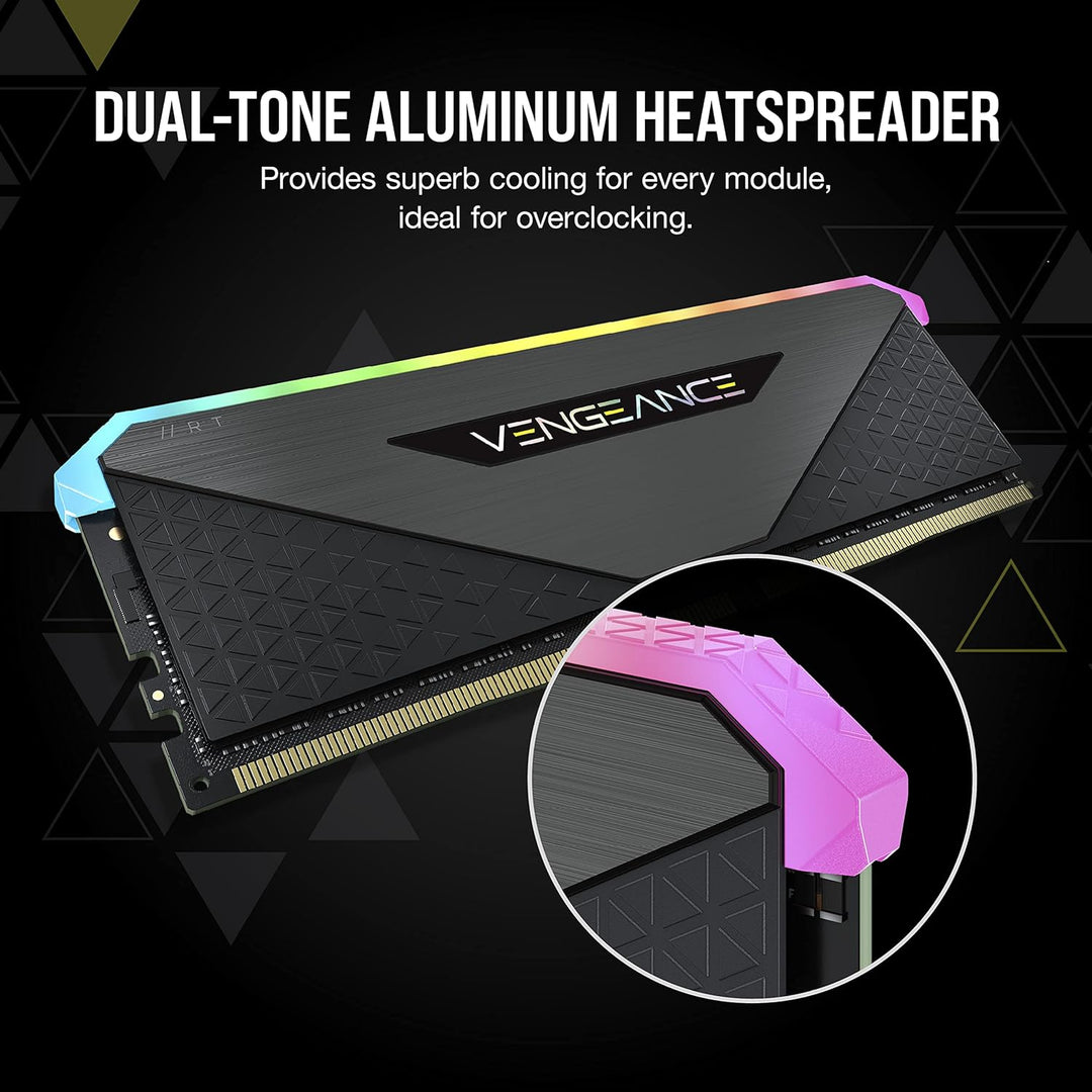 Corsair Vengeance RGB RT 64 GB (2 x 32 GB) DDR4 3.600MHz C18 Arbeitsspeicher (Dynamische RGB-Beleuch