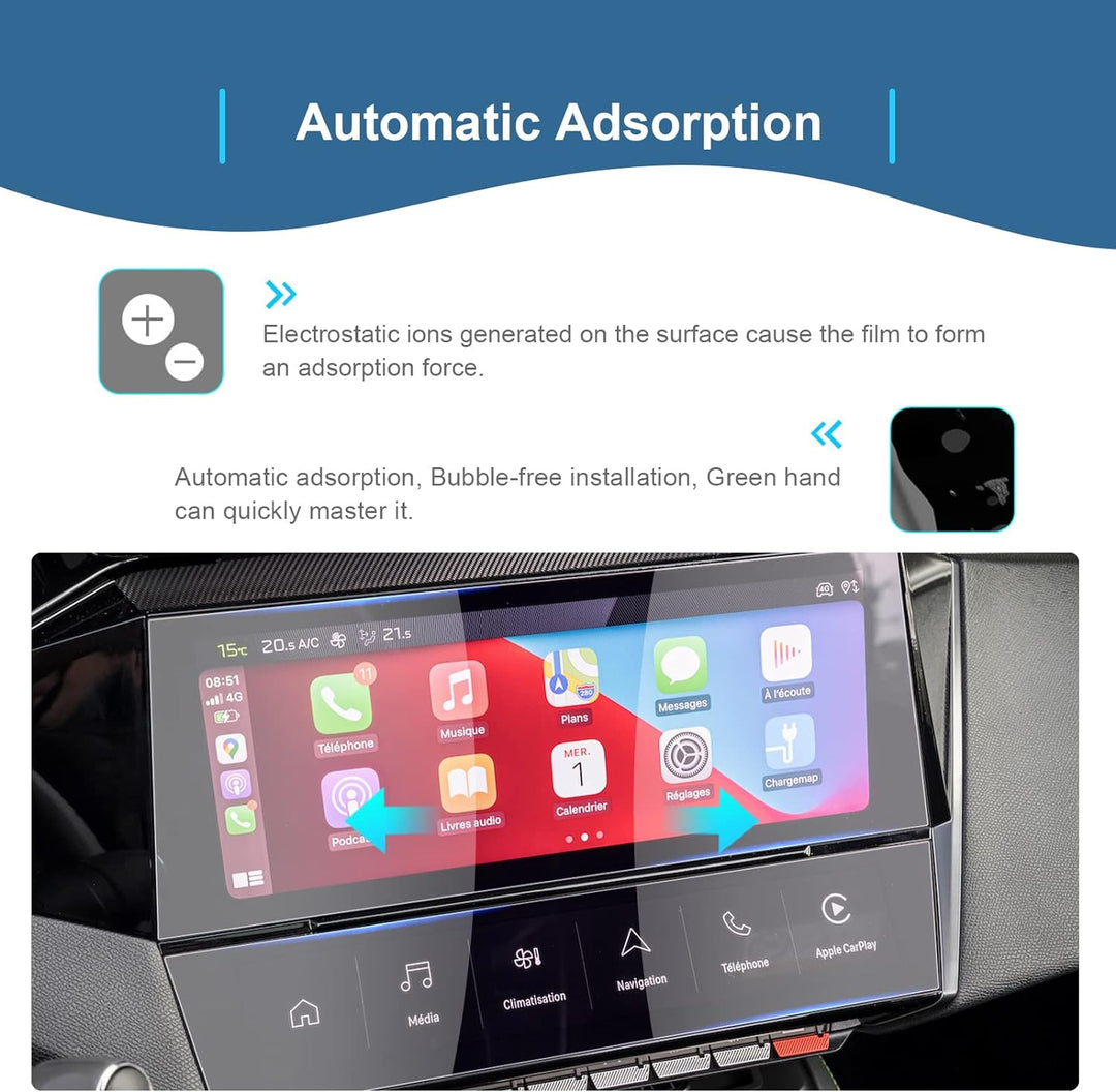 GAFAT 4 Stück Peugeot 308 408 SW 2021 2022 2023 Schutzfolie für i-Cockpit + i-Toggles, Peugeot 308 P